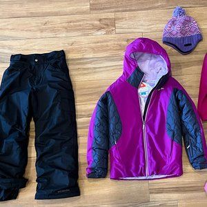 Columbia Youth (10-12) Ski jacket w/hood, fleece jacket, ski pants, and hat